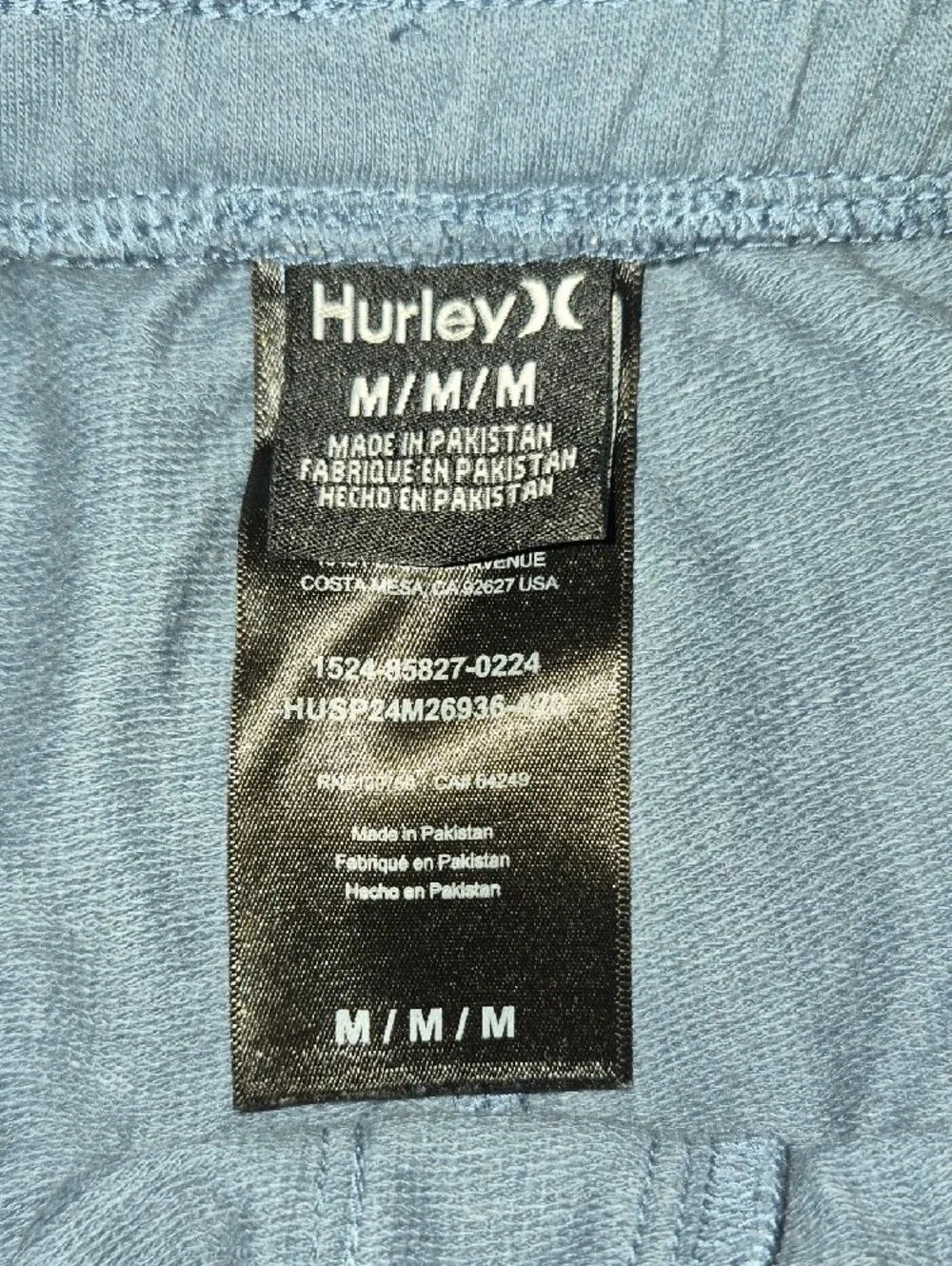Hurley Blue Knit Sweat Athletic Logo Drawstring Shorts